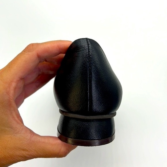 Hush Puppies - Black Leather Square Heel Comfort Premium Shoes Size 6.5 - Picture 6 of 15